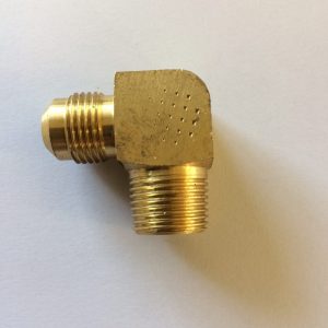 No.8 SAE Brass Flare Connector Elbow x BSPM